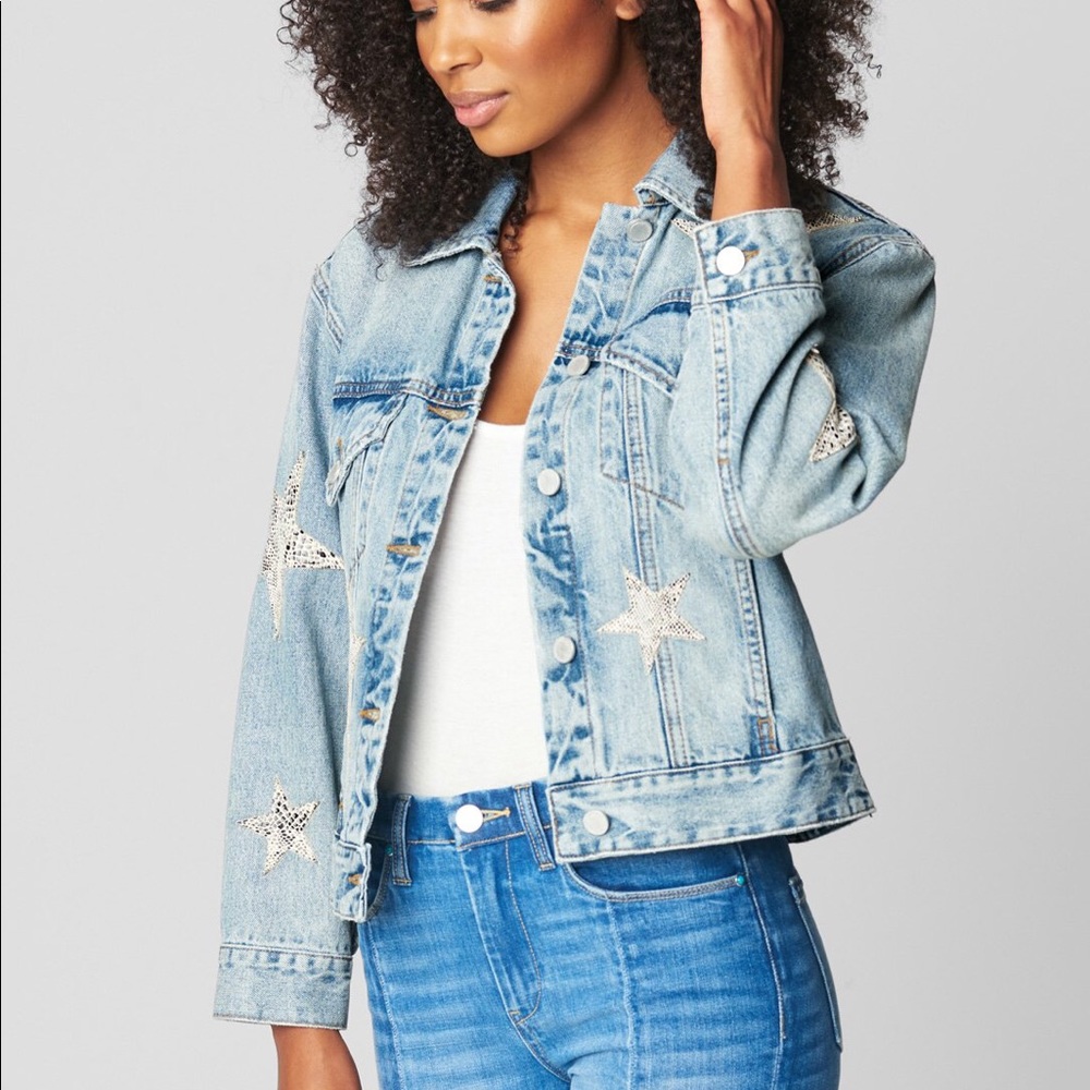 BLANK NYC Take A Hike Denim & Vegan Leather Jacket